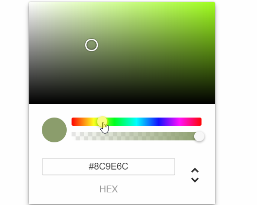 「vue-color」を使ってColorPickerを実装する